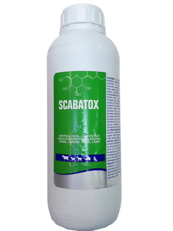 Препарати для бджіл : Scabatox, 1 літр. Румунія.